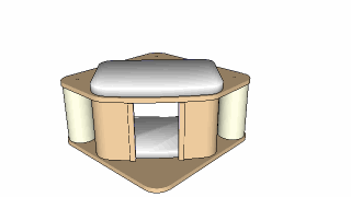 H12G - Großes unteres Rollladenhaus von Catwalk Kratzbäume